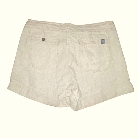 Women’s The North Face Linen Shorts Drawstring and Button Fly Striped Size 8 - Picture 10 of 10